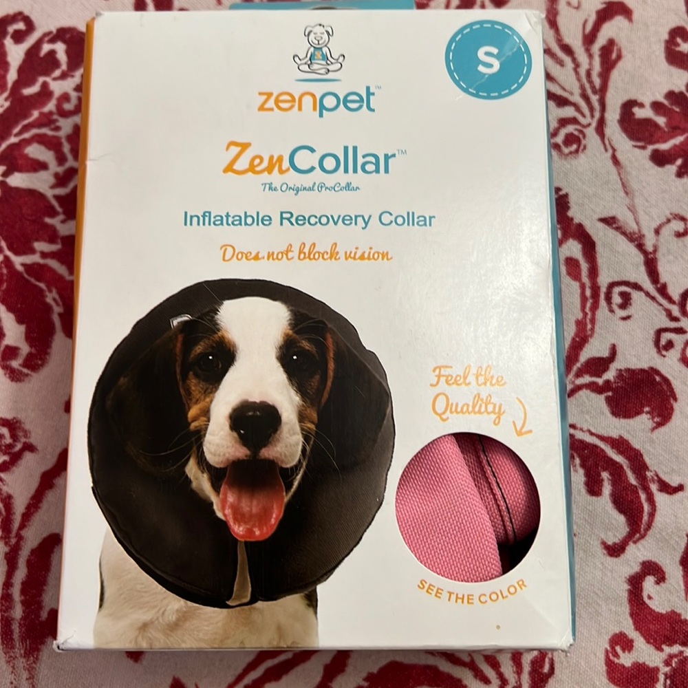 Dog recovery collar small pink new in box